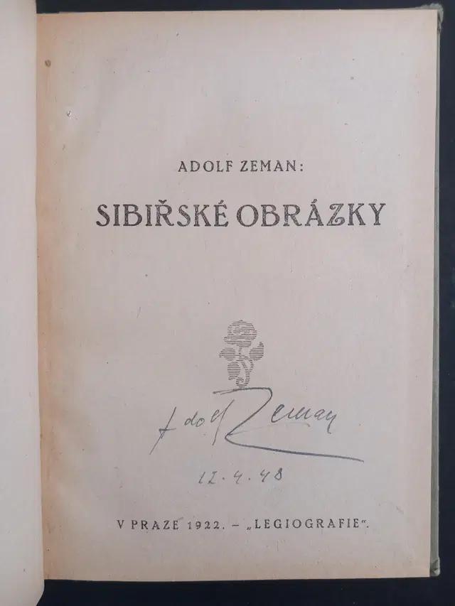 1922 Siberian Impressions signed by the author
