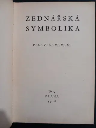 1928 Rudolf J. Vonka – Zednářská symbolika – photo 2