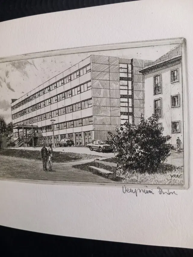 Hungarian Industrial Album Signed Etchings
