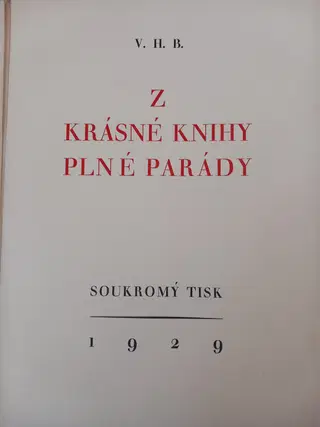 Brunner, V. H. – Krásná kniha plná parády – photo 2