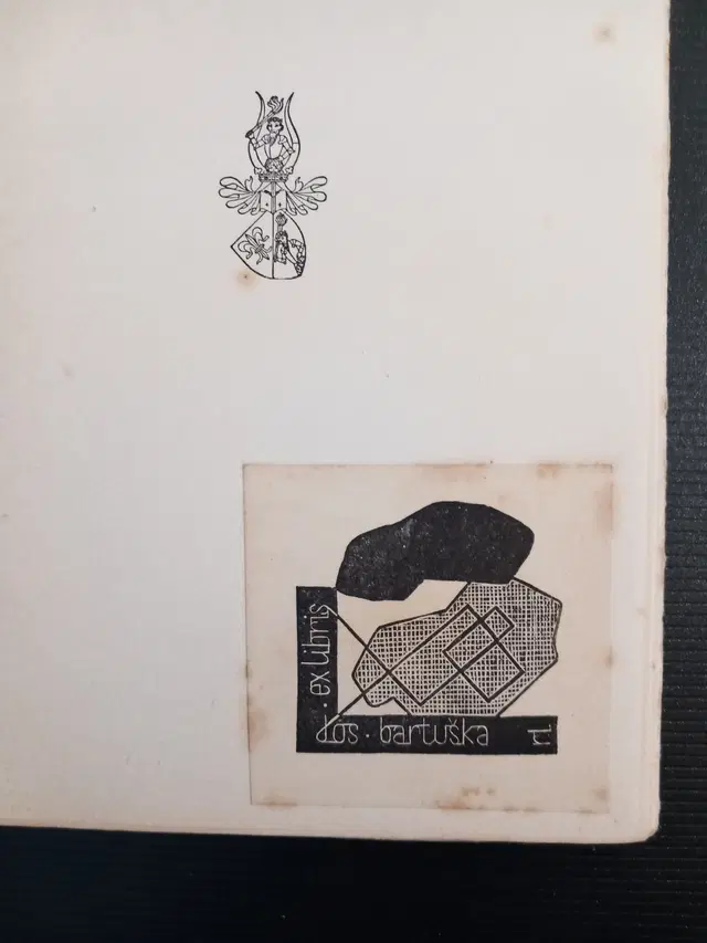 Original bookplate of Josef Bartuška designed by Richard Lander