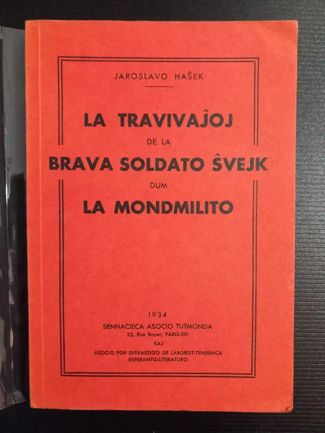 Švejk v esperantu: první knižní vydání (Paříž 1934)
