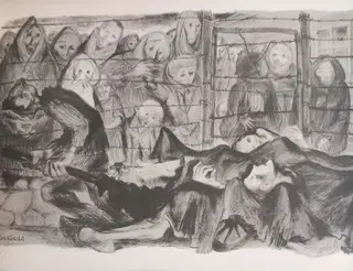 Lev Haas – 12 Original Lithographs from German Concentration Camps – photo 2