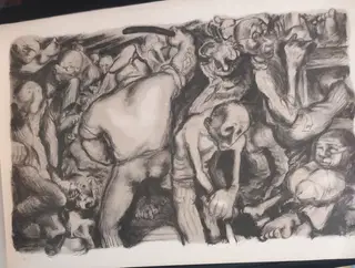 Lev Haas – 12 Original Lithographs from German Concentration Camps – photo 3