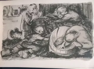 Lev Haas – 12 Original Lithographs from German Concentration Camps – photo 4