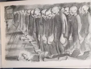 Lev Haas – 12 Original Lithographs from German Concentration Camps – photo 6