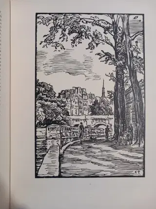 Karel Tondl – A Day by the Seine woodcuts – photo 3