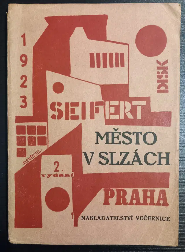 Podpisem autora opatřené 2. vydání Seifertova Města v slzách (1923)