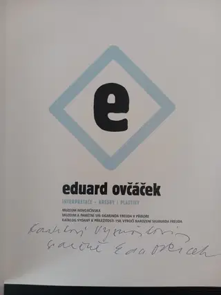 Eduard Ovčáček – věnování – Katalog k výstavě Fascinace Freudem – photo 2