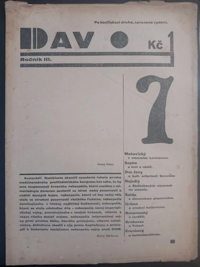 1929 DAV, Ročník III, číslo 7