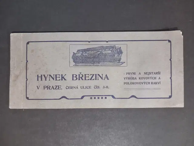 Hyněk Březina – Katalog kovových a polokovových rakví, ca. 1915
