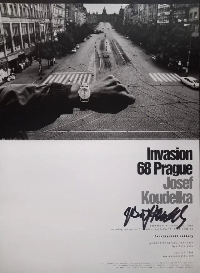 Josef Koudelka – Invasion 68 Prague. Signed Exhibition Invitation
