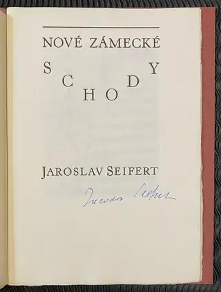 1980 Jaroslav Seifert. Nové zámecké schody (s podpisem) – photo 3