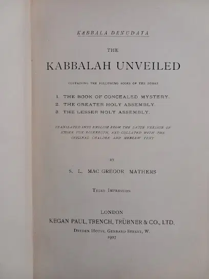 The Kabbalah Unveiled 1907