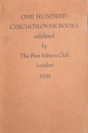 1929 One hundred Czech books exhibition
