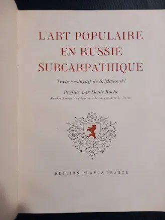 L'Art Populaire en Russie Subcarpathique