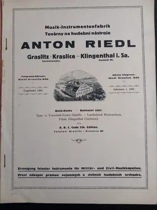 Anton Riedl – Special Price List of Musical Instruments. Kraslice, Czechoslovakia. – photo 9