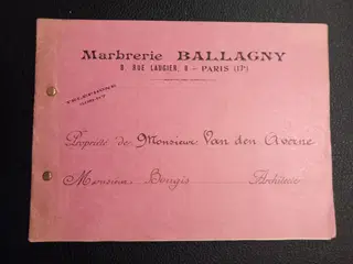 Marbrerie Ballagny – French Architectural Portfolio of Marble Fireplaces with Original Photographs, ca. 1900 – photo 1