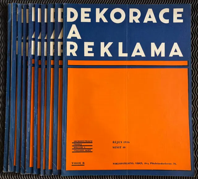 1934, 1936 časopisy “Dekorace a reklama” (magazines "Decorations and advertising”)