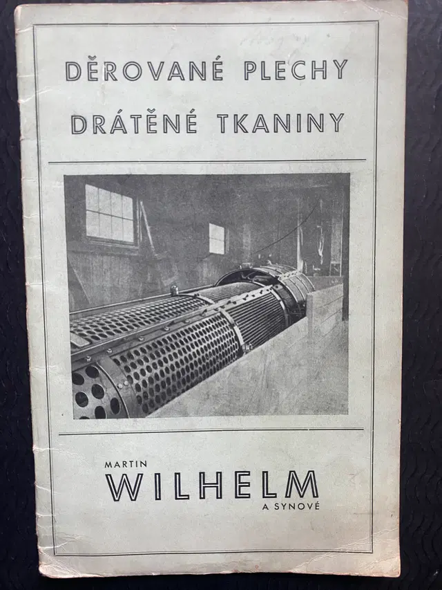 M. Wilhelm - katalog 1941: Děrované plechy, drátěné tkaniny