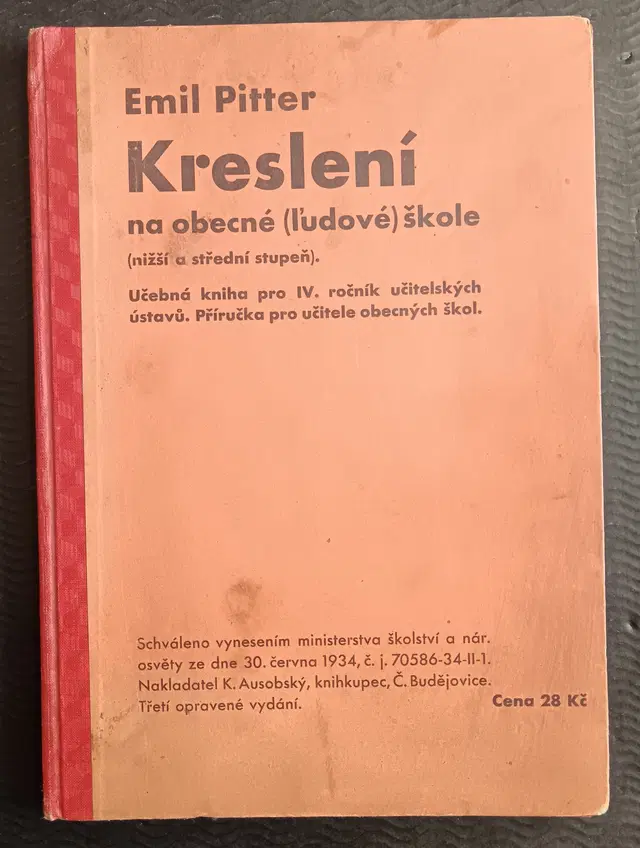 E. Pittner - Kreslení na obecné (ĺudové) škole 1934