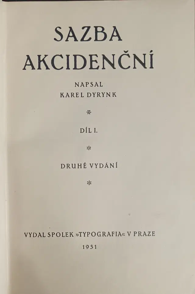 Sazba akcidenční I a II