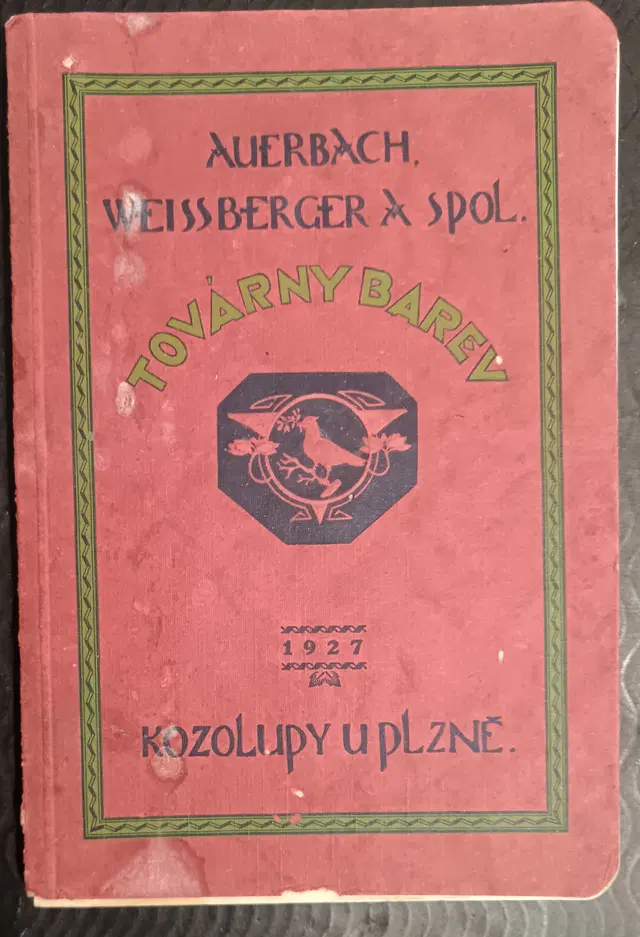 Továrny barev Auerbach, Weissberger a spol. 1927