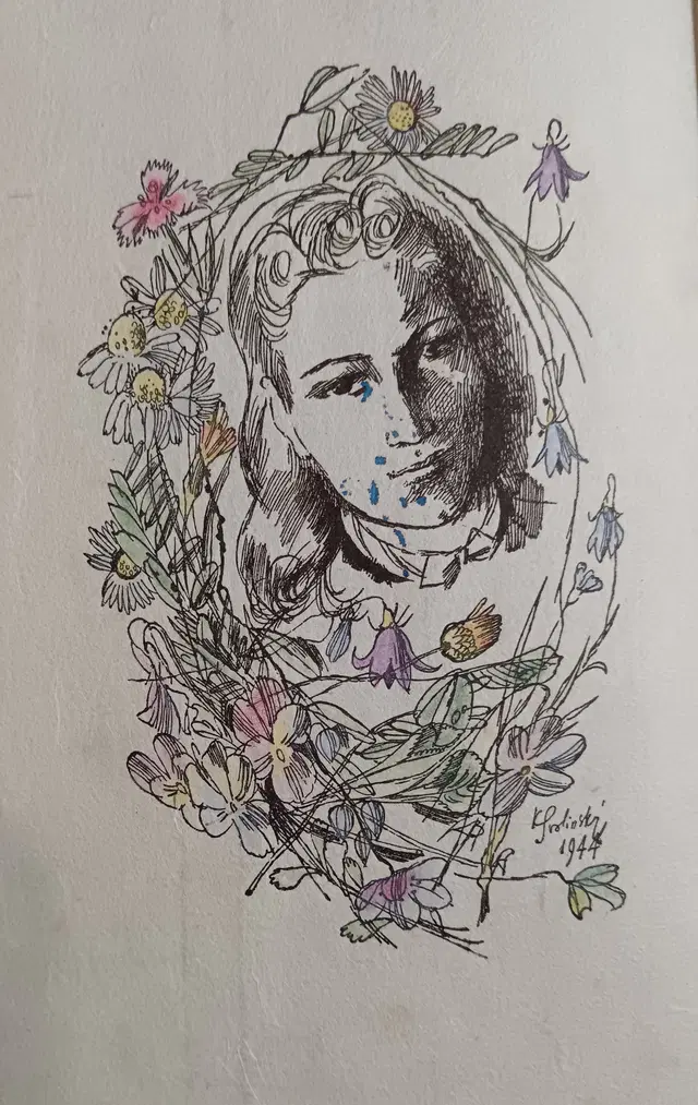 Z lučního kvítí (ručně kolorovaná titulní ilustrace, Svolinský)