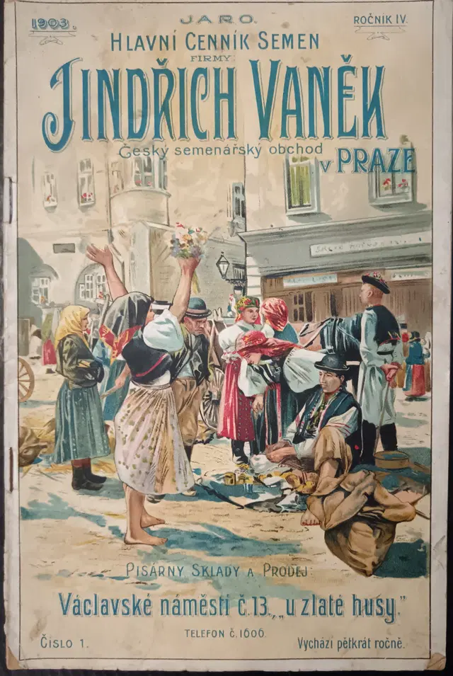 Hlavní cenník semen Jindřich Vaněk 1903
