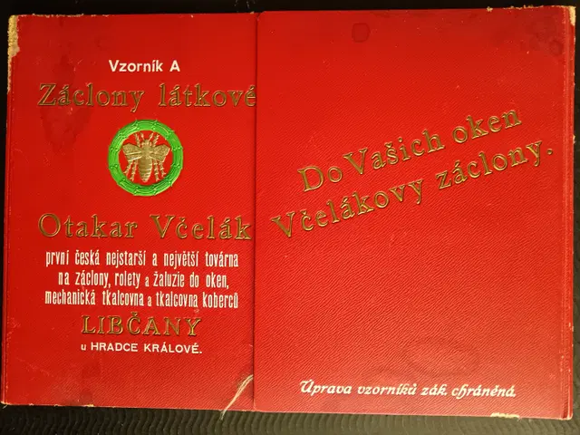 Otakar Včelák: Vzorník A, záclony látkové 1937