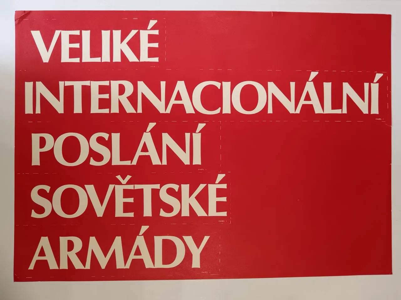 Plakát Velké internacionální poslání Sovětské armády