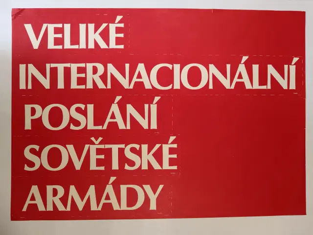 Plakát Velké internacionální poslání Sovětské armády