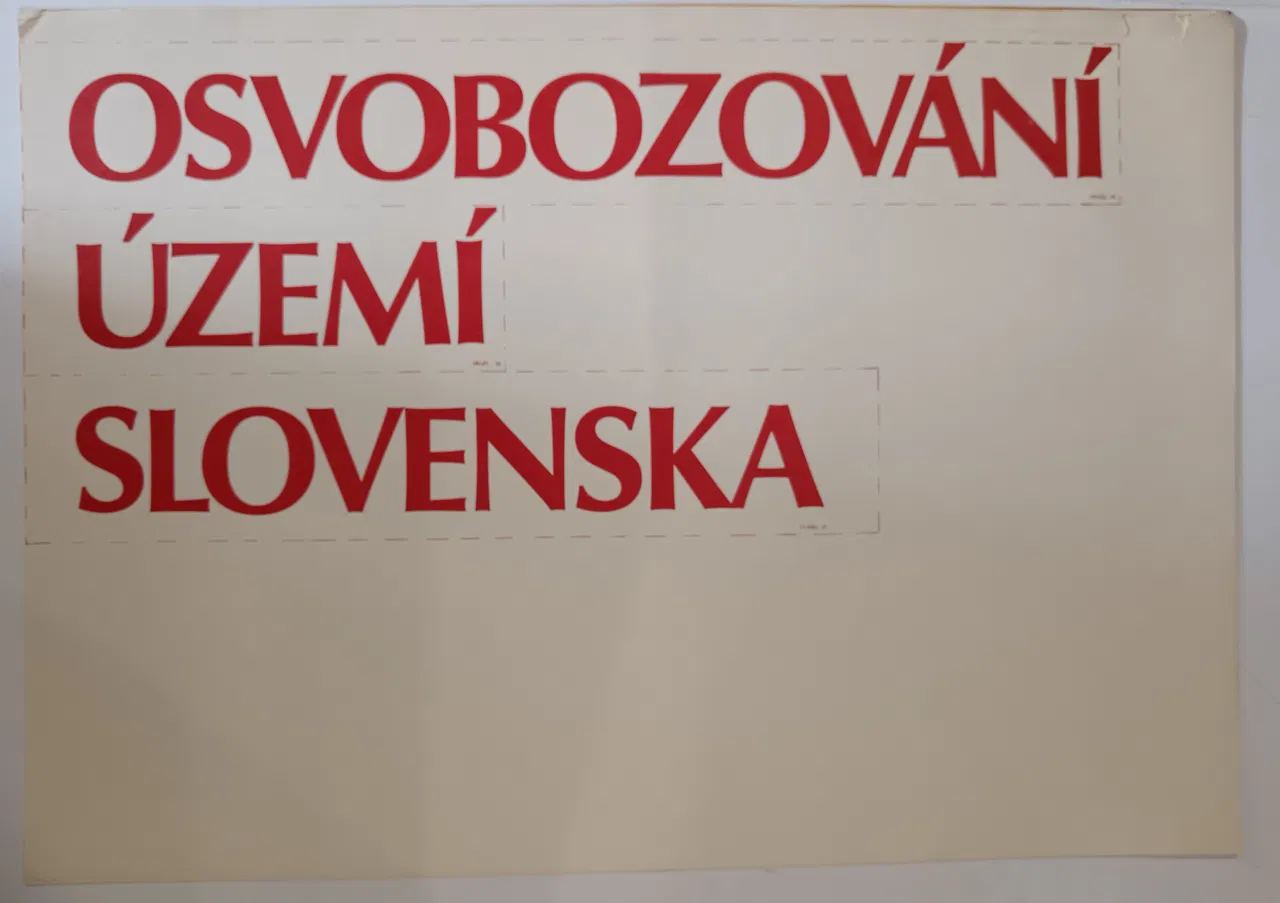 Plakát Osvobozování území Slovenska