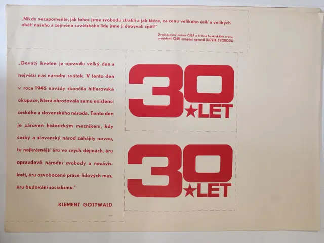 Plakát 30let konce 2.sv.války