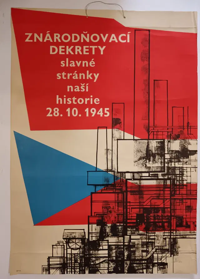 Znárodňovací dekrety 1945 - plakát k zavěšení