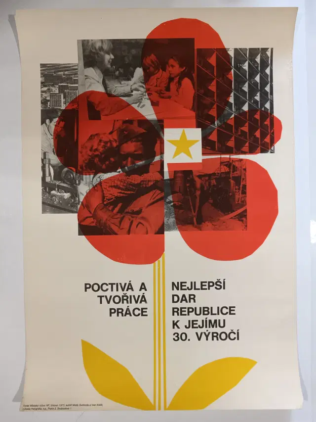 Plakát 1975: Poctivá a tvořivá práce