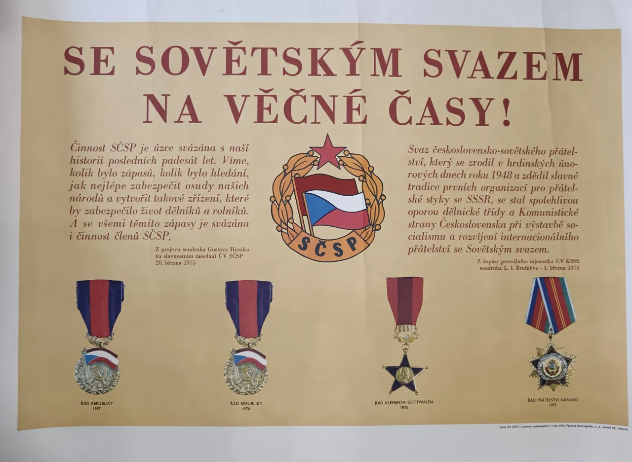 plakát Se Sovětským svazem na věčné časy! 1975