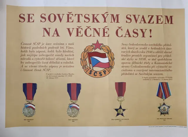 plakát Se Sovětským svazem na věčné časy! 1975