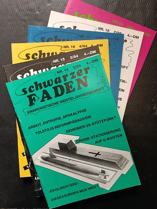 Swarzer Faden 1984/ Nos. 14-19 Anarchist quarterly