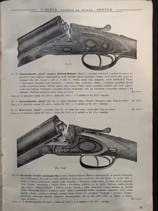 F. Dušek: továrna na zbraně. Cenník 1936,1939 – photo 3