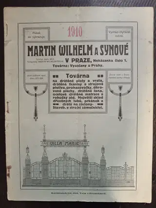 1910 Martin Wilhelm a syn. - Prodejní katalog – photo 1