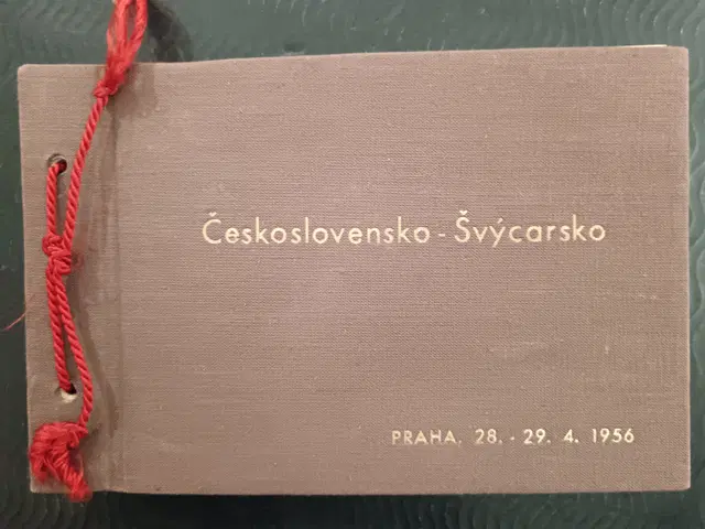 1956 Československo-Švýcarsko: sportovní gymnastika muži / LOH Melbourne(fotoalbum)