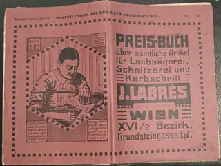 Katalog a cenník zboží J. Labrés, Wien – photo 1