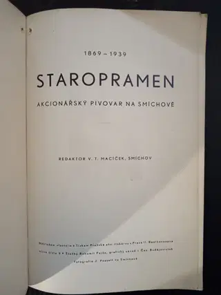 1939 Staropramen: akcionářský pivovar Smíchov – photo 2