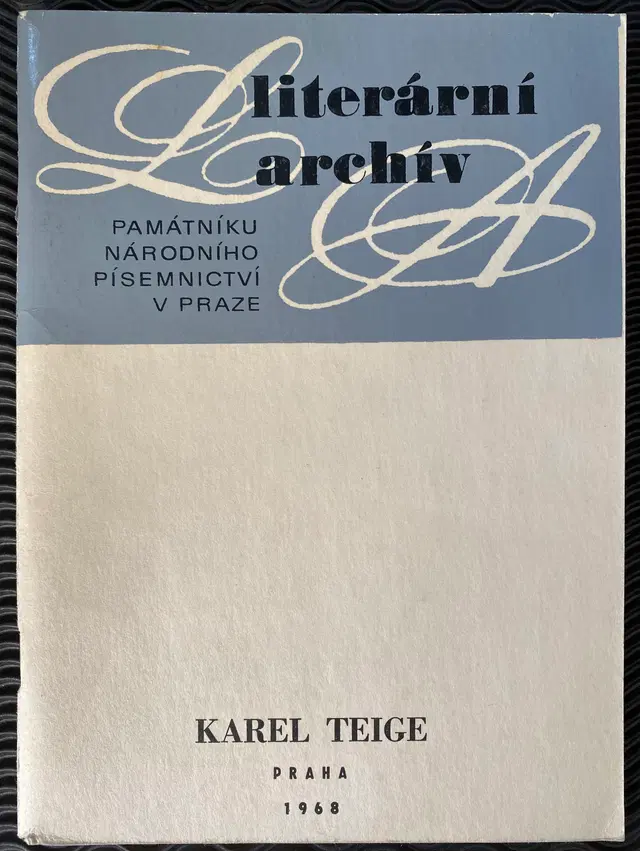 1968 Karel Teige, literární pozůstalost