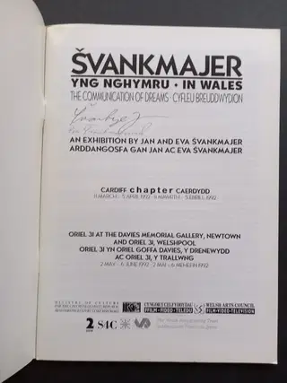 Švankmajer in Wales: The Communication of Dreams — Signed by Jan and Eva Švankmajer – photo 2