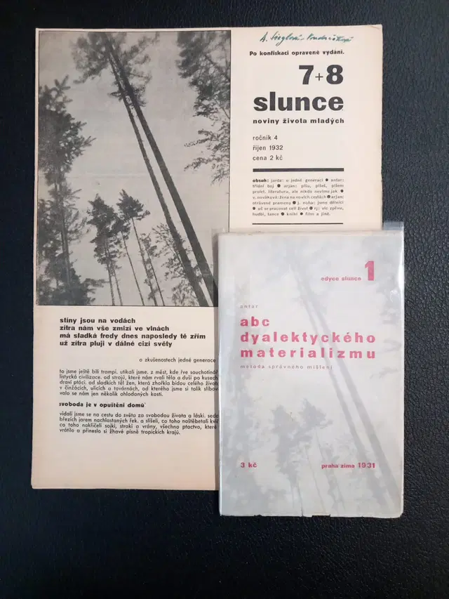 Czech Socialist Avant-Garde: Antar and Slunce — Two ISAV Publications with Matching Photographic Covers, 1931–1932