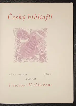 Český bibliofil: Jaroslavu Vrchlickému, 1945 – photo 2