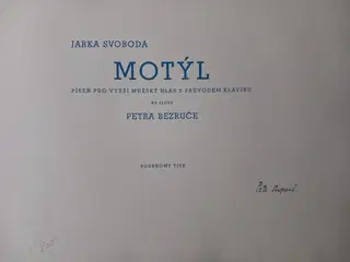 Petr Bezruč / Jarka Svoboda / František Kobliha – Motýl. One of 150 signed copies – photo 5