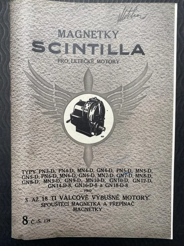 Magnetky Scintilla pro letecké motory